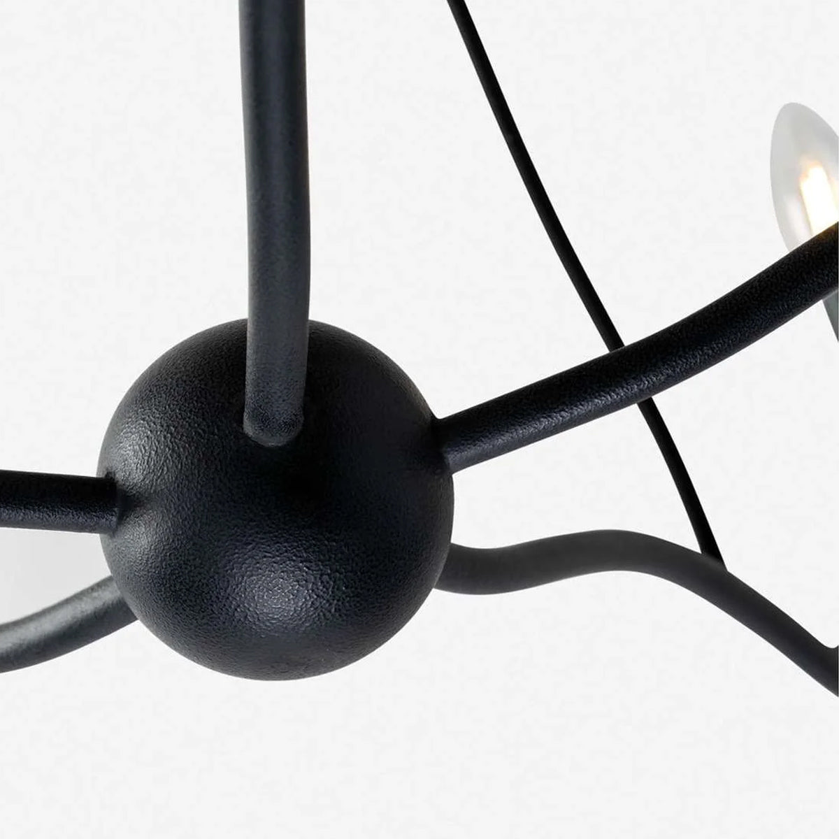Atherton Forged Iron Chandelier 6-Light — Industrial Heritage Ceiling Light with Warm Commanding Glow