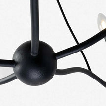 Atherton Forged Iron Chandelier 6-Light — Industrial Heritage Ceiling Light with Warm Commanding Glow
