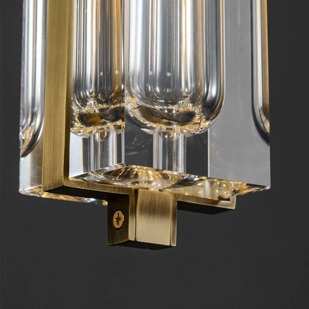 single clear crystal hanging lamp