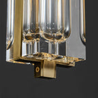 single clear crystal hanging lamp
