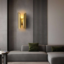 brass led wall sconce