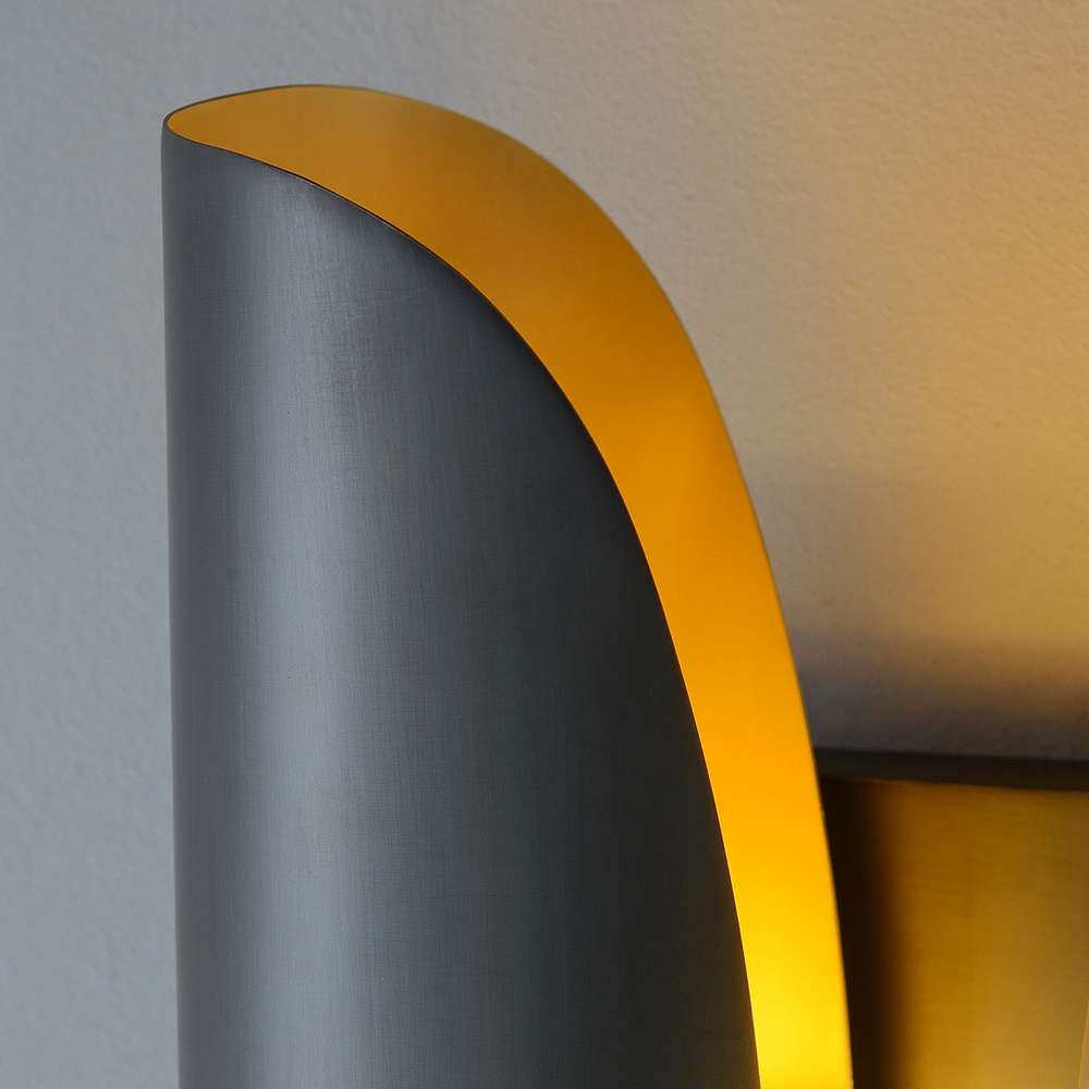 led brass wall fixture