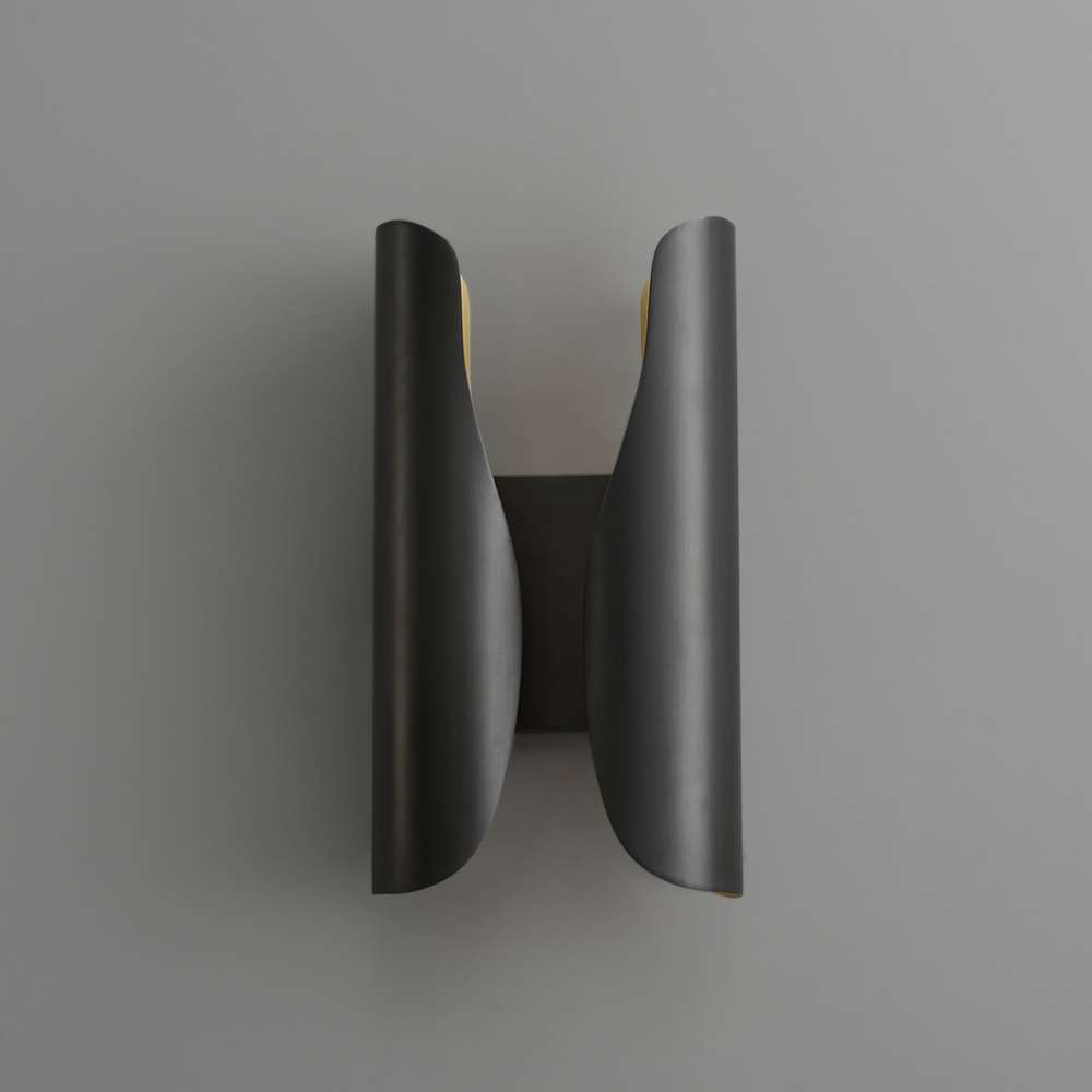 sleek brass led sconce