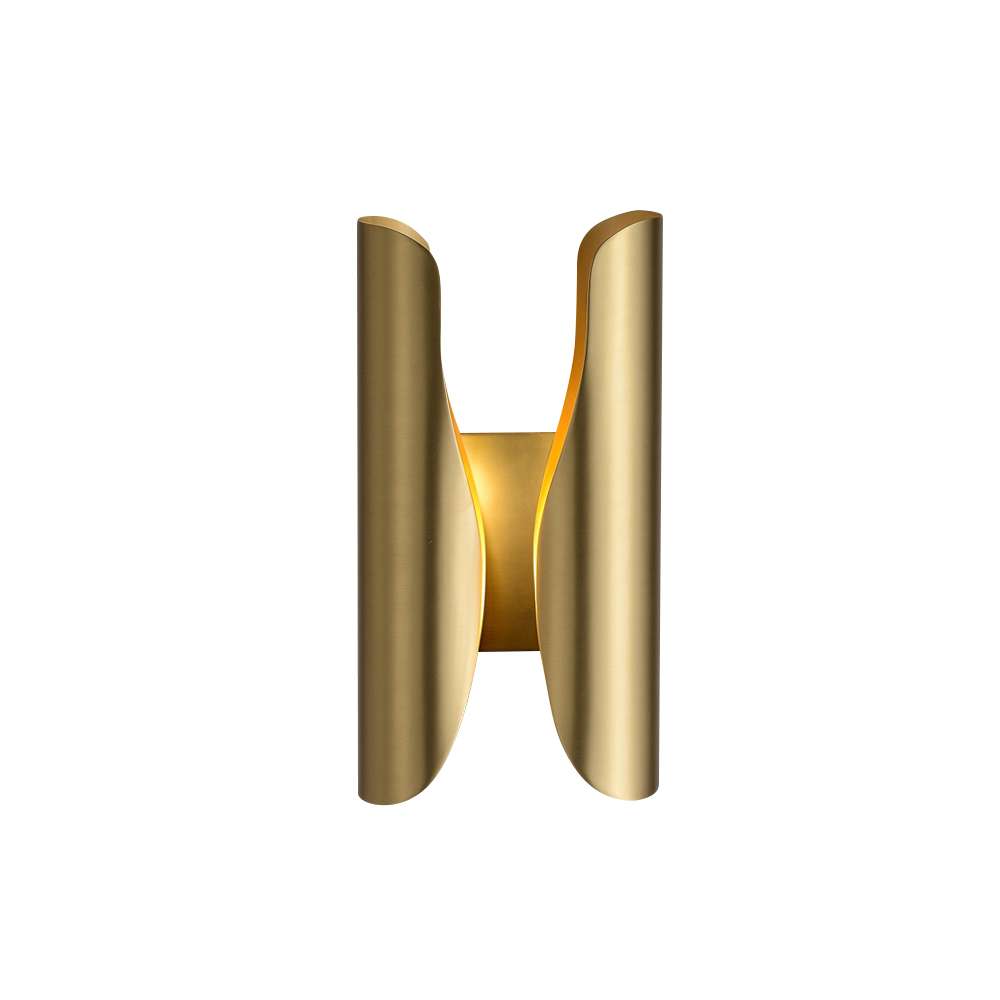 architectural brass wall sconce