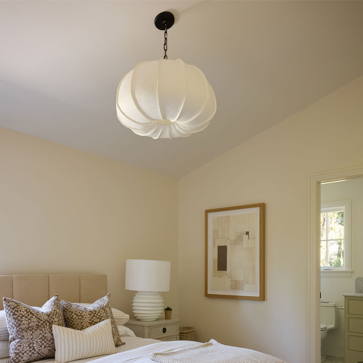 Bayu Pendant — Southeast Asian Artisan Hanging Light with Warm Airy Glow
