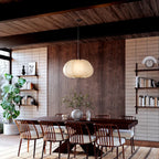Bayu Pendant — Southeast Asian Artisan Hanging Light with Warm Airy Glow