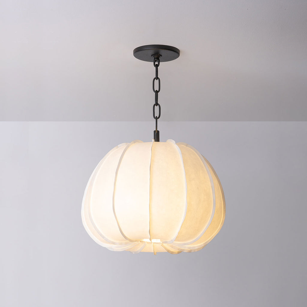 Bayu Pendant — Southeast Asian Artisan Hanging Light with Warm Airy Glow