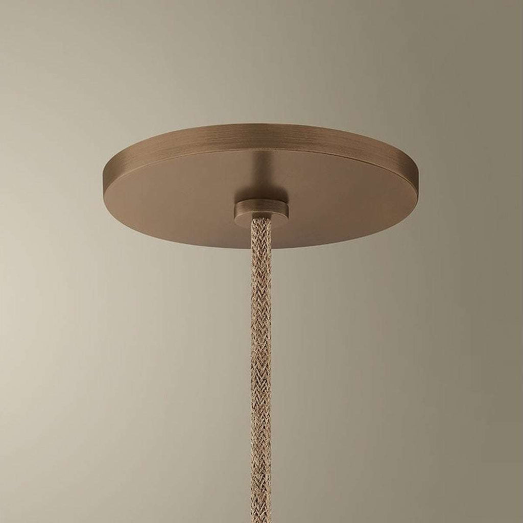 Woven Disc Pendant Light detail view