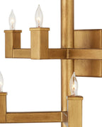 linear brass candle wall sconce