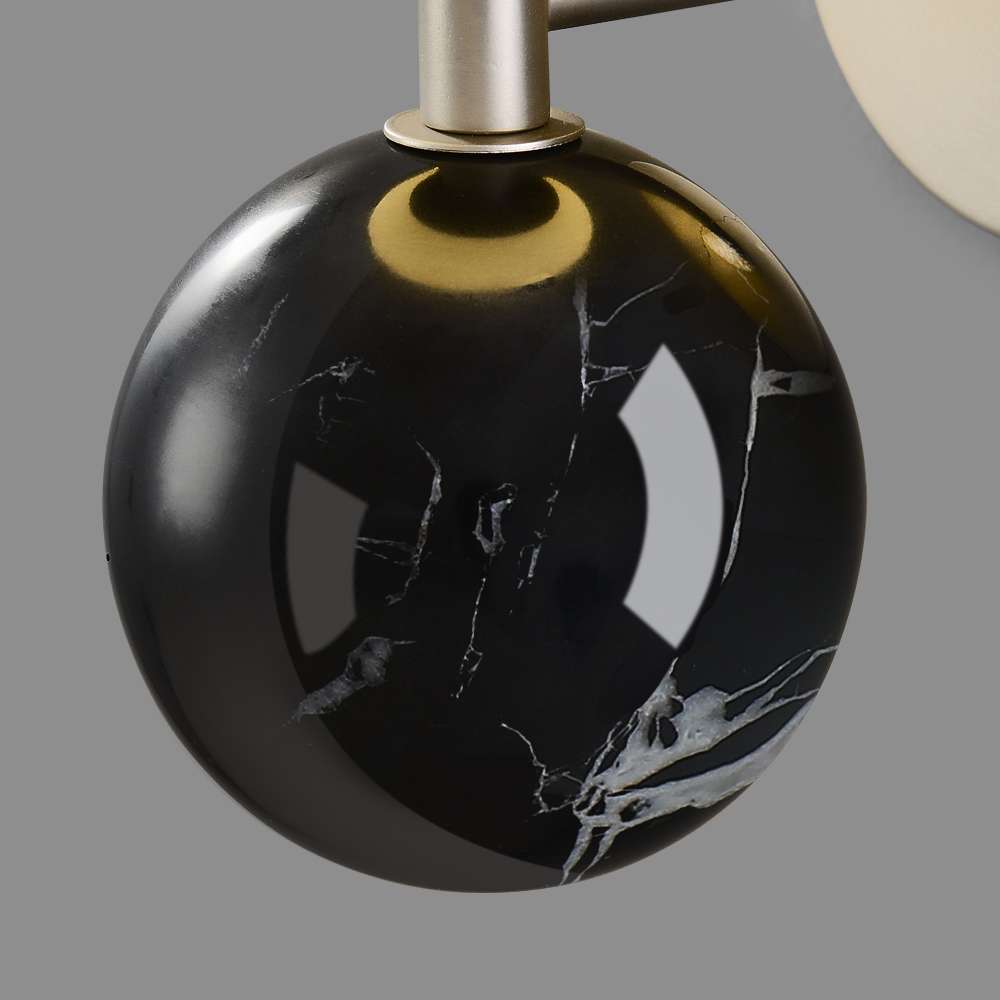 modern sconces in marble and glass