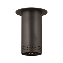 One-Light Perforated Steel Flush Mount Downlight in Brass or Bronze