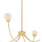 Bexley Cloud Glass Six-Light Chandelier — Sculptural Ceiling Light with Cascading Warm Glow