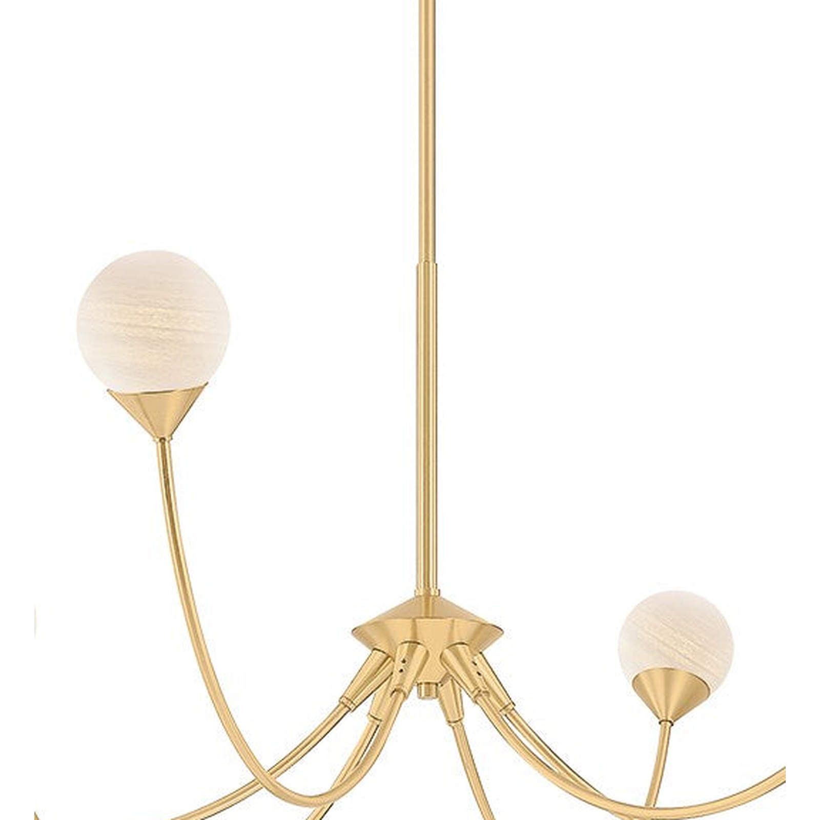 Bexley Cloud Glass Six-Light Chandelier — Sculptural Ceiling Light with Cascading Warm Glow