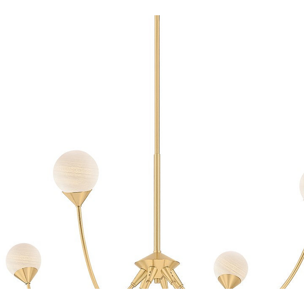 Bexley Cloud Glass Six-Light Chandelier — Sculptural Ceiling Light with Cascading Warm Glow