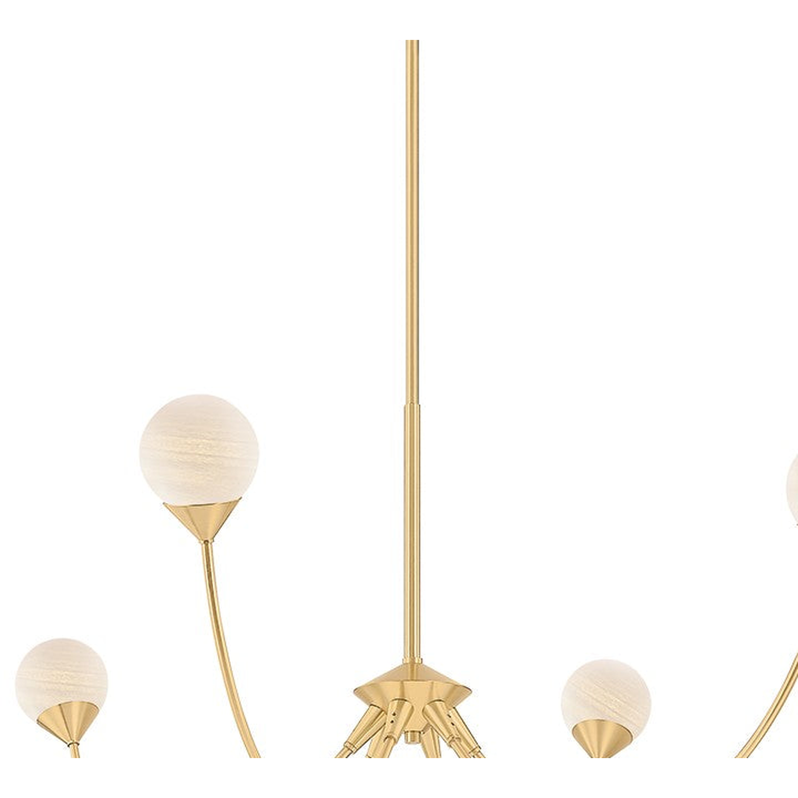 Bexley Cloud Glass Six-Light Chandelier — Sculptural Ceiling Light with Cascading Warm Glow