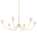 Bexley Cloud Glass Six-Light Chandelier sculptural cloud-form ceiling light with cascading warm glow in modern dining room interior