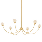 Bexley Cloud Glass Six-Light Chandelier sculptural cloud-form ceiling light with cascading warm glow in modern dining room interior