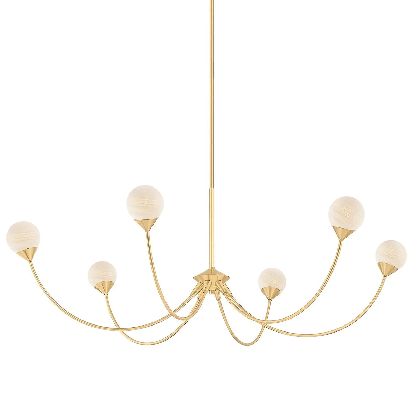 Bexley Cloud Glass Six-Light Chandelier sculptural cloud-form ceiling light with cascading warm glow in modern dining room interior