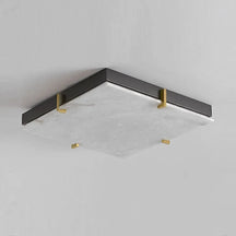 Black Alabaster Square Ceiling Lamp – Elegant Indoor Fixture for Bedroom