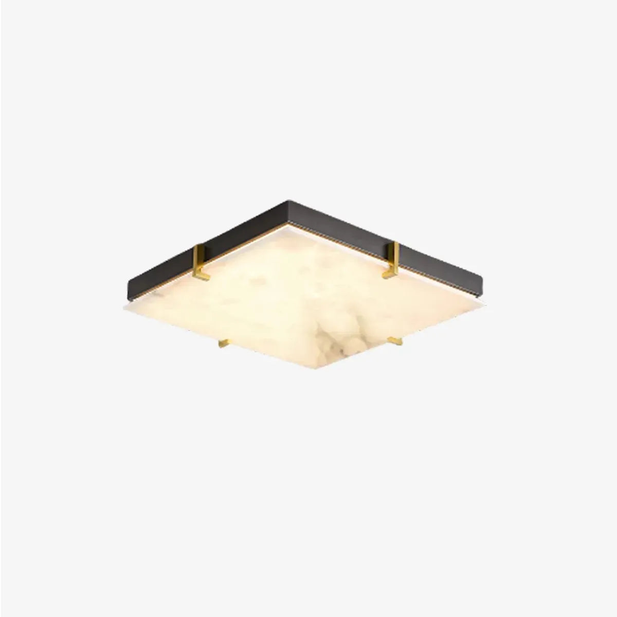 Black Alabaster Square Ceiling Lamp – Elegant Indoor Fixture for Bedroom - View 6