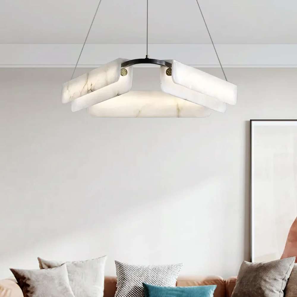 modern black led chandelier