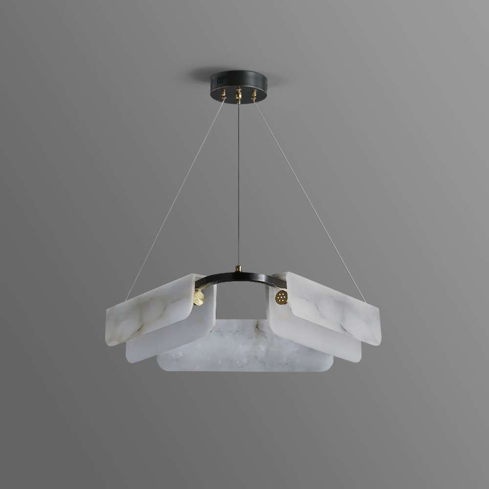 black metal chandelier with led lights