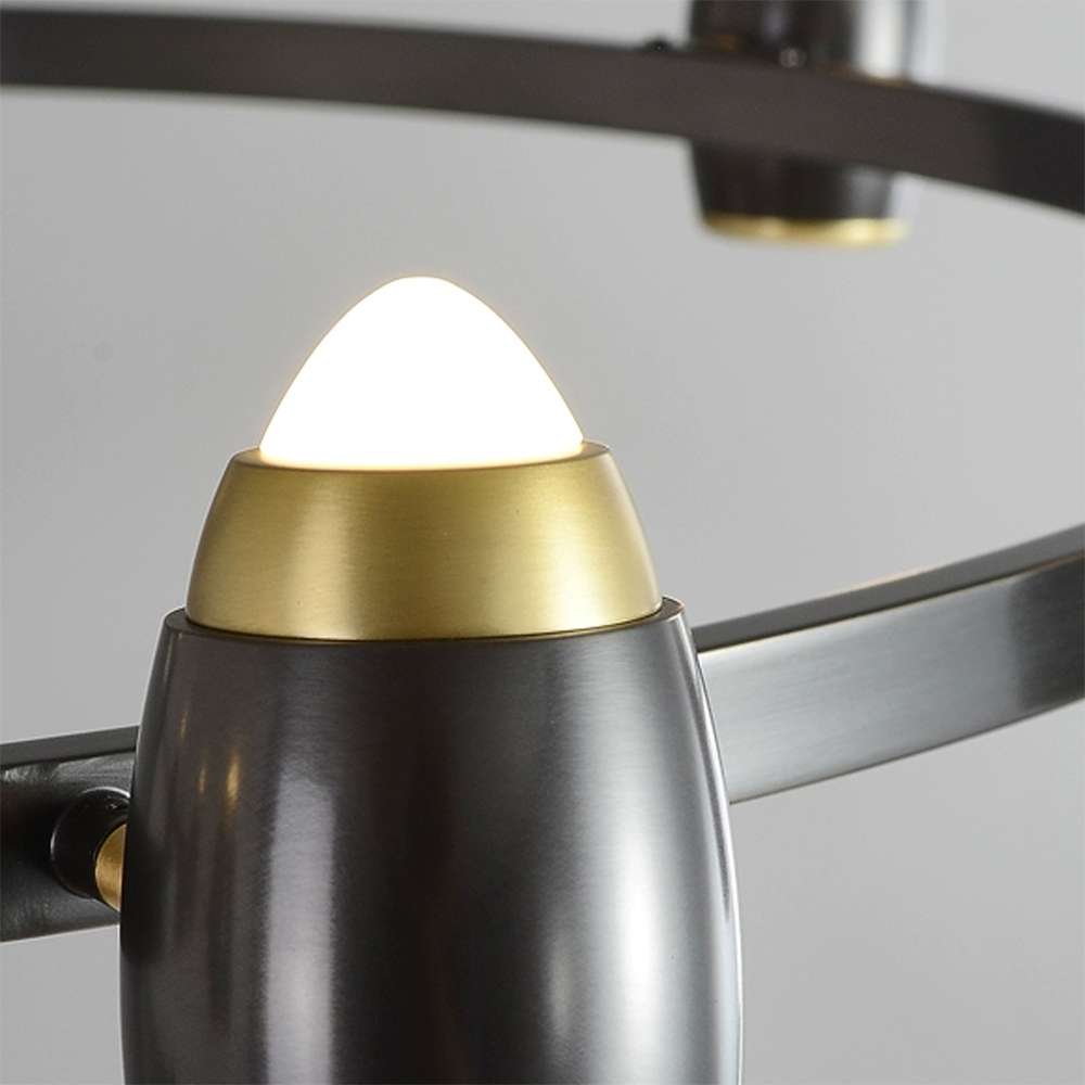 round black chandelier light