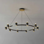 modern black led chandelier