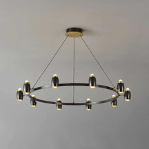 modern black led chandelier