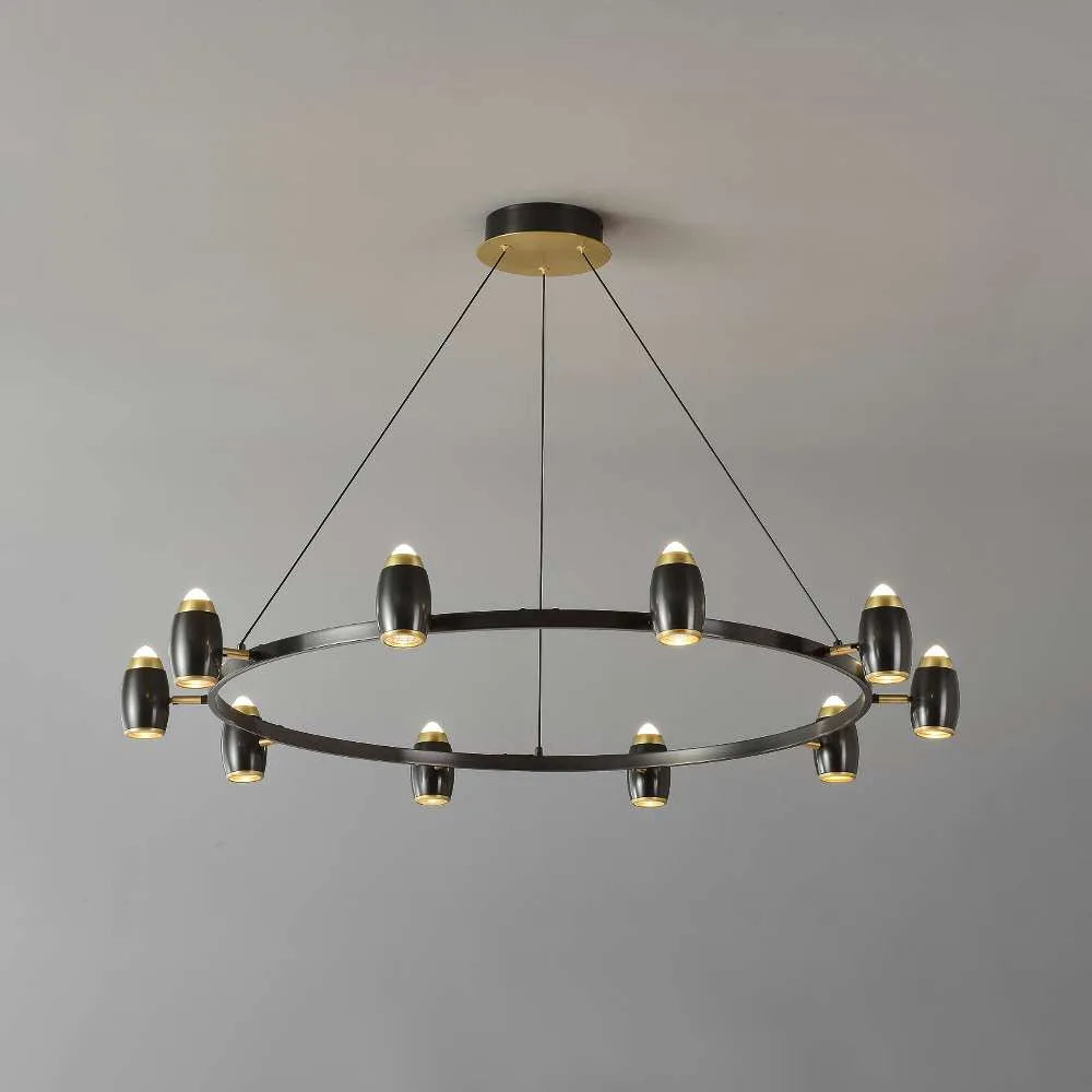 modern black led chandelier