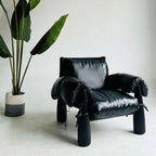black leather chair
