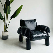 black leather chair