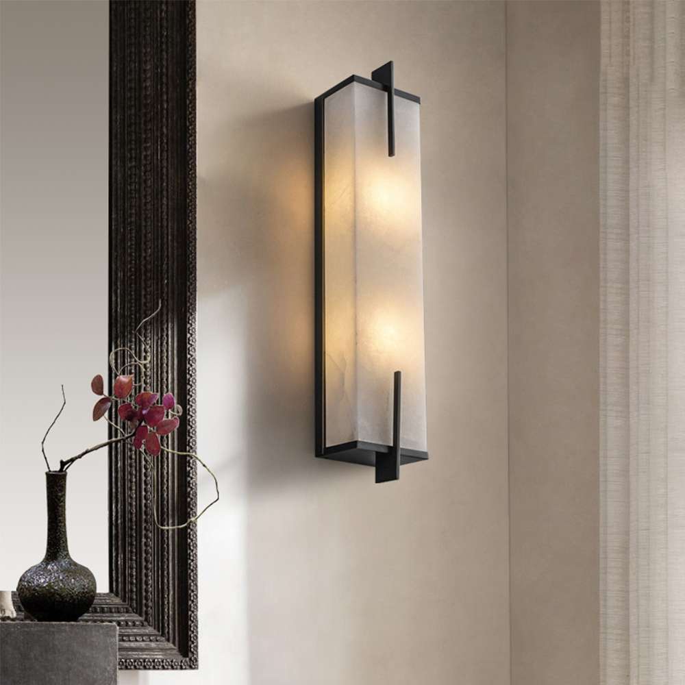 black marble wall sconce