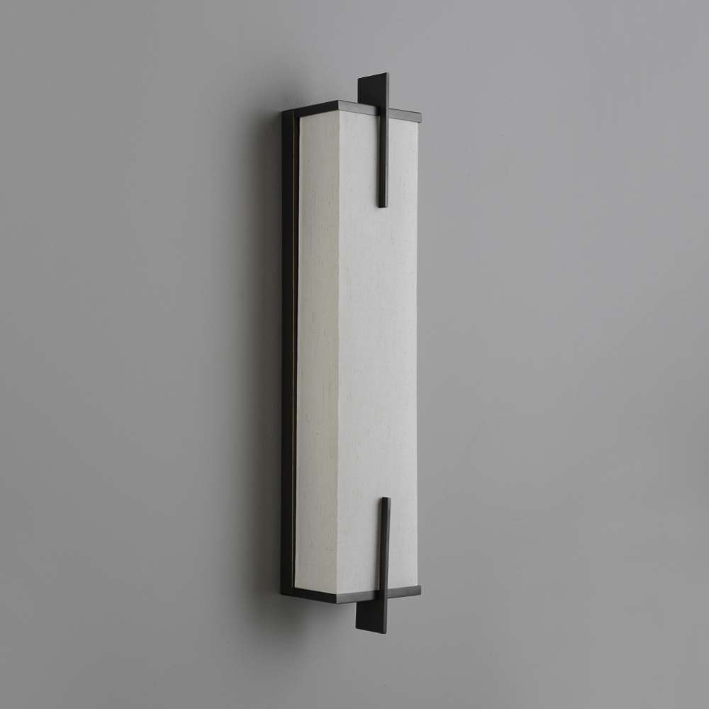 sleek black wall sconce