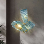 art glass wall light