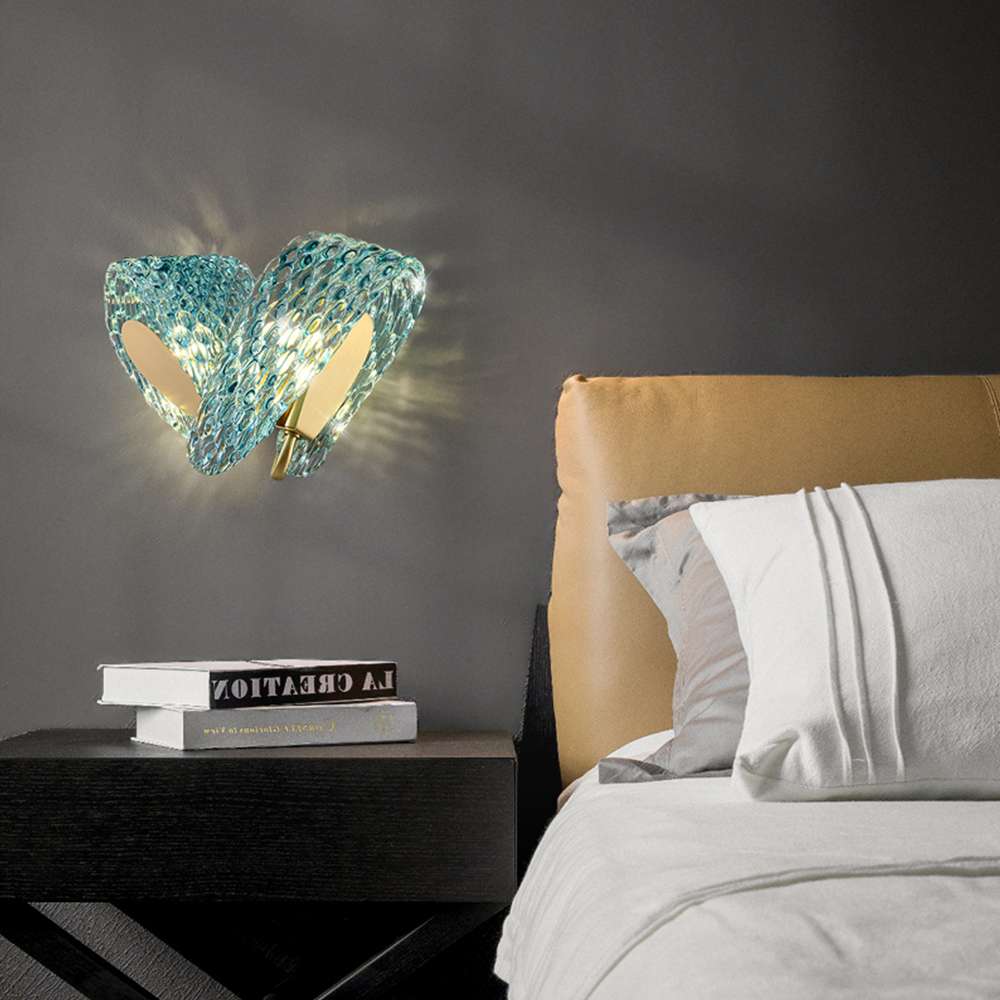 decorative glass wall sconce