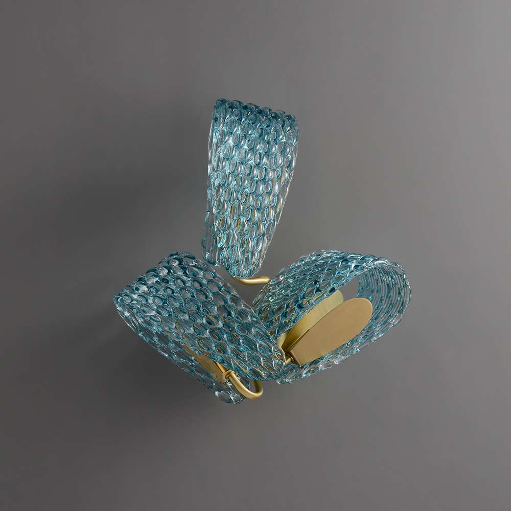 colored glass wall sconce