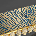 blue tiger pattern modern crystal chandelier