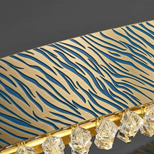 blue tiger pattern modern crystal chandelier