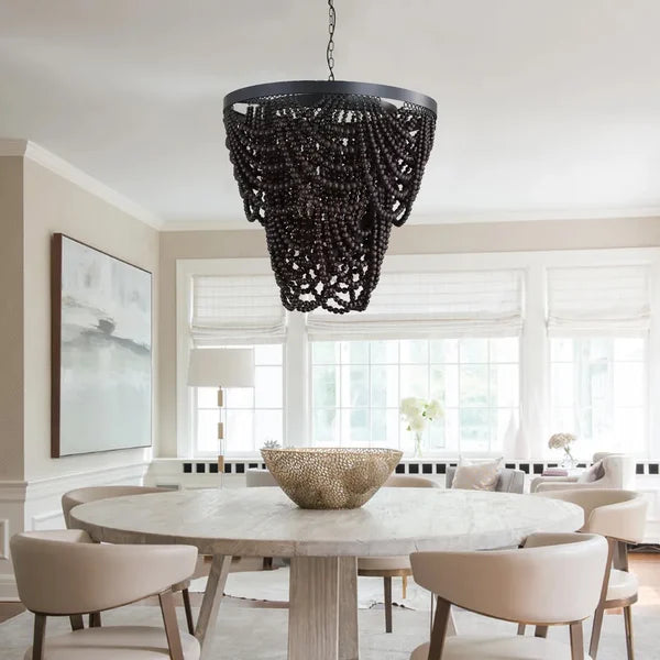 boho bead chandelier