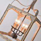 rustic lantern chandelier lamp