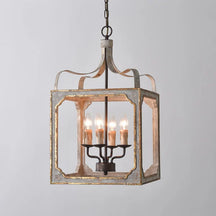 rustic lantern chandelier