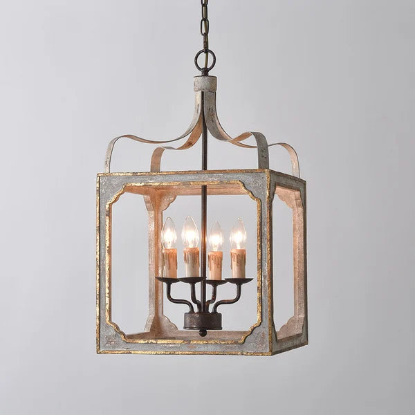 rustic lantern chandelier