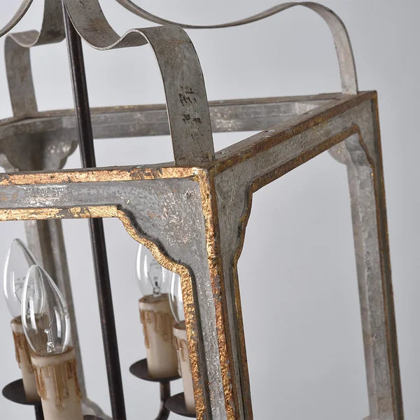 rustic foyer lantern chandelier