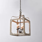 rustic lantern chandelier lamp