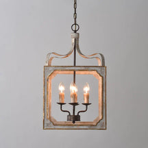 rustic lantern candle chandelier
