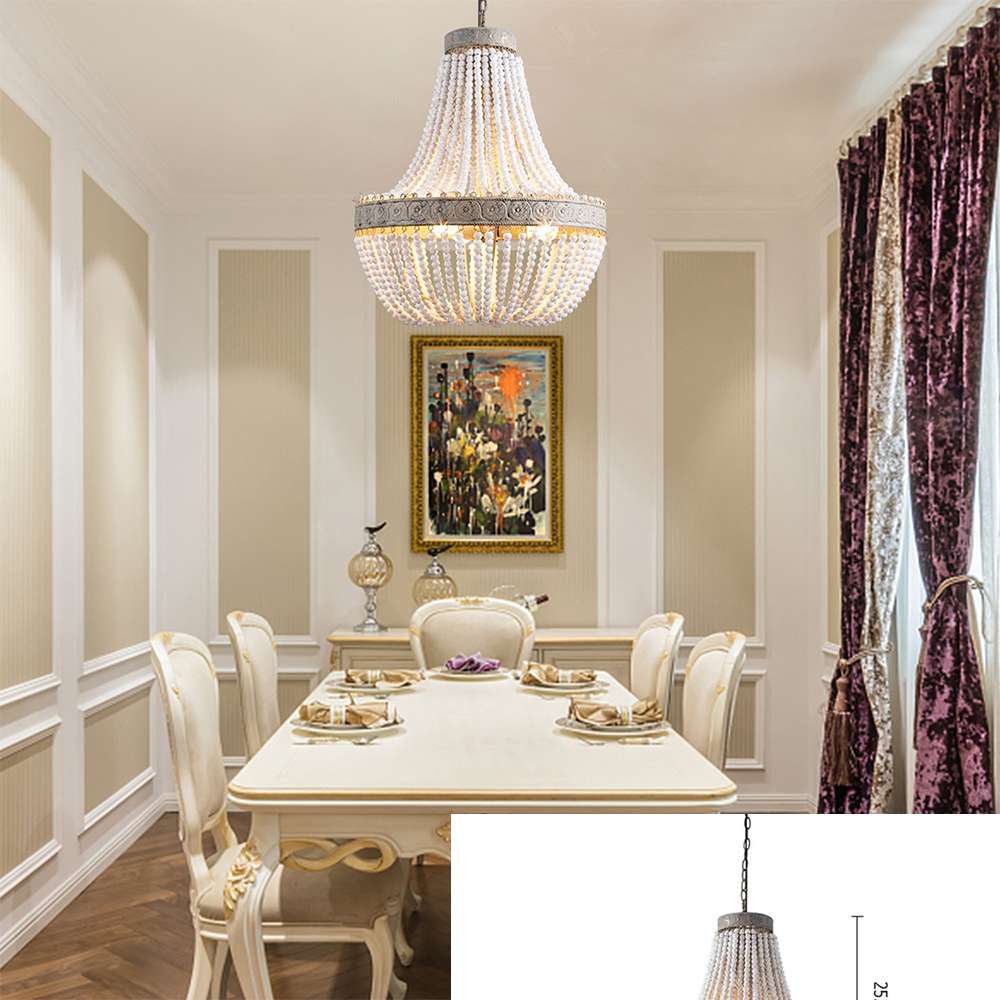 white boho chandelier