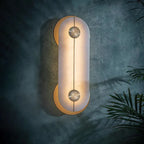 Brace Alabaster Wall Lamp | Textured Alabaster Fixture for Cozy Corners - View 4