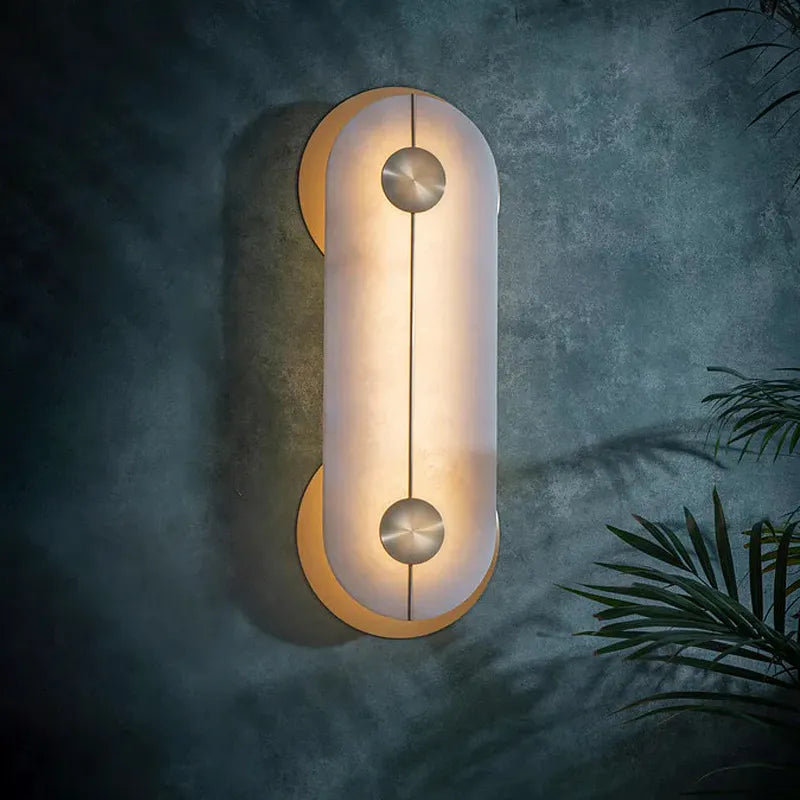 Brace Alabaster Wall Lamp | Textured Alabaster Fixture for Cozy Corners - View 4
