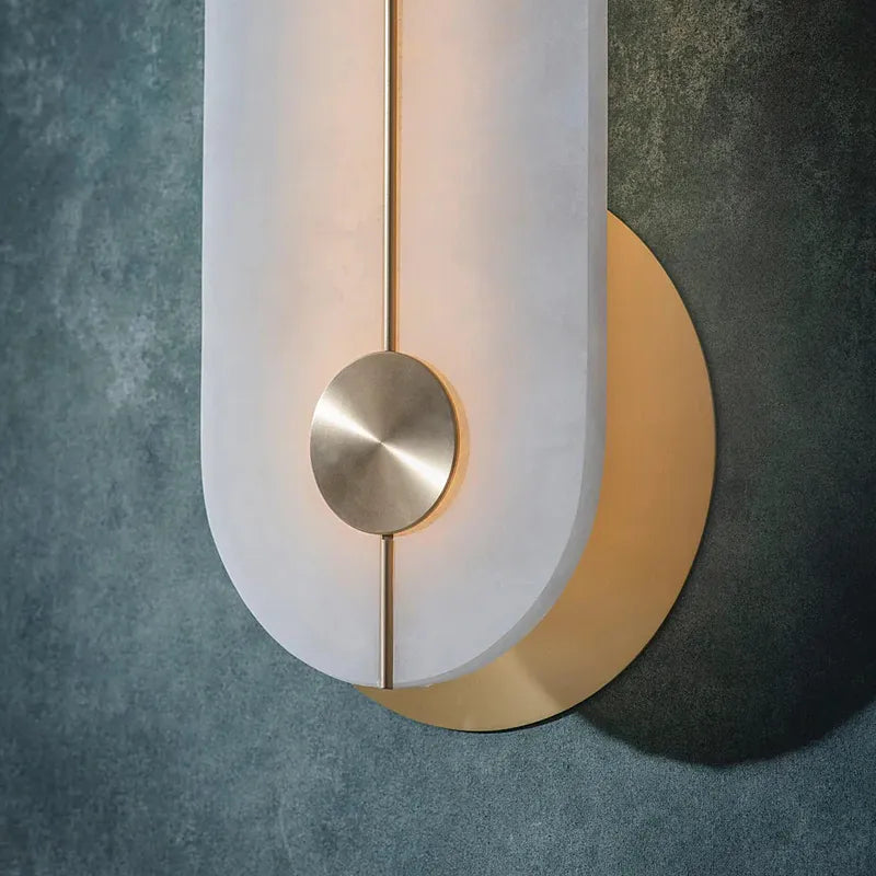 Brace Alabaster Wall Lamp | Textured Alabaster Fixture for Cozy Corners - View 5